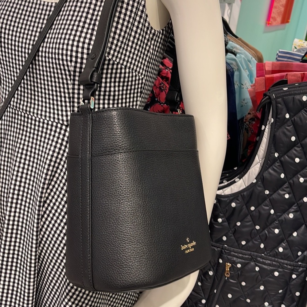 Kate Spade Leila small bucket bag color: Black 

NWT - Picture 12 of 16